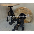 vintage industrial crank stool